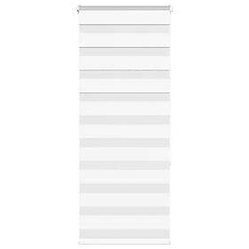 vidaXL Rullgardin zebra vit 60x150 cm tyg bredd 55,9 cm polyester