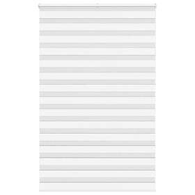 vidaXL Rullgardin zebra vit 150x230 cm tyg bredd 145,9 cm polyester