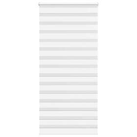 vidaXL Rullgardin zebra vit 95x230 cm tyg bredd 90,9 cm polyester