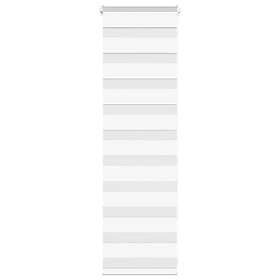 vidaXL Rullgardin zebra vit 45x100 cm tyg bredd 40,9 cm polyester