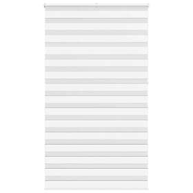 vidaXL Rullgardin zebra vit 120x230 cm tyg bredd 115,9 cm polyester