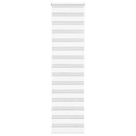 vidaXL Rullgardin zebra vit 65x200 cm tyg bredd 60,9 cm polyester