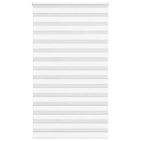 vidaXL Rullgardin zebra vit 130x200 cm tyg bredd 125,9 cm polyester