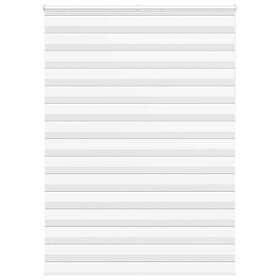 vidaXL Rullgardin zebra vit 160x230 cm tyg bredd 155,9 cm polyester