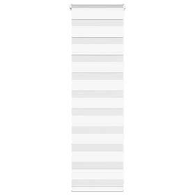 vidaXL Rullgardin zebra vit 40x100 cm tyg bredd 35,9 cm polyester