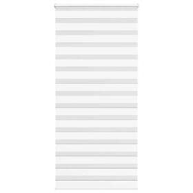 vidaXL Rullgardin zebra vit 110x230 cm tyg bredd 105,9 cm polyester