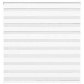 vidaXL Rullgardin zebra vit 140x100 cm tyg bredd 135,9 cm polyester