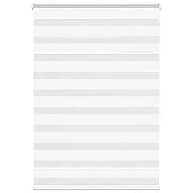 vidaXL Rullgardin zebra vit 95x150 cm tyg bredd 90,9 cm polyester