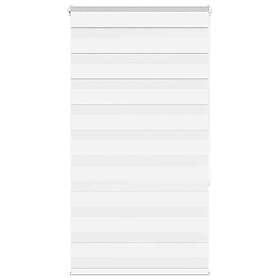 vidaXL Rullgardin zebra vit 70x150 cm tyg bredd 65,9 cm polyester