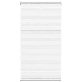 vidaXL Rullgardin zebra vit 90x150 cm tyg bredd 85,9 cm polyester