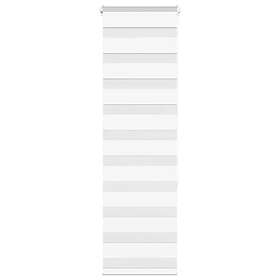 vidaXL Rullgardin zebra vit 45x150 cm tyg bredd 40,9 cm polyester