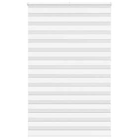 vidaXL Rullgardin zebra vit 140x230 cm tyg bredd 135,9 cm polyester