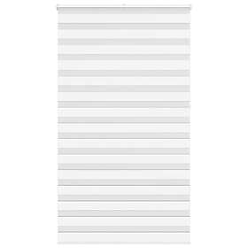 vidaXL Rullgardin zebra vit 125x230 cm tyg bredd 120,9 cm polyester