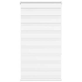 vidaXL Rullgardin zebra vit 80x150 cm tyg bredd 75,9 cm polyester