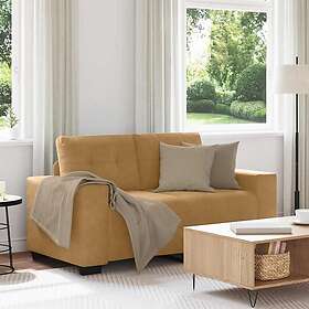 vidaXL Loveseat soffa brun 120 cm sammet