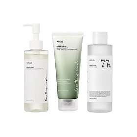 Anua Heartleaf Pore Control Cleansing Oil, Cleansing Foam & Toner