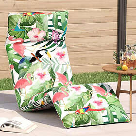 vidaXL Hopfällbar solstol Flerfärgad 175x54x8,5 cm Oxford tyg