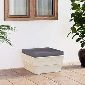 vidaXL Ottoman med dyna till pallsoffa impregnerat granträ 3063372