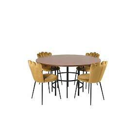 Venture Home Copenhagen Matgrupp 140cm Rund Med 4 Limhamn Stolar 