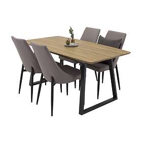 Venture Home Inca Matgrupp 160cm Rektangulär Med 4 Leone Stolar
