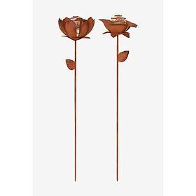 Star Trading Solcellsdekoration Oxida Blomma 2-p Brun 13 51