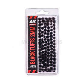 AK Interactive Black Fantasy Tufts 2mm