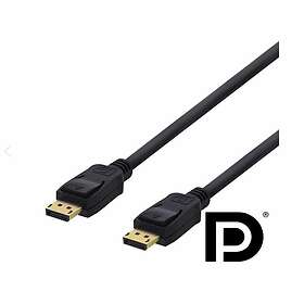 Deltaco DP-1020D DisplayPort 1,2-kabel 2m