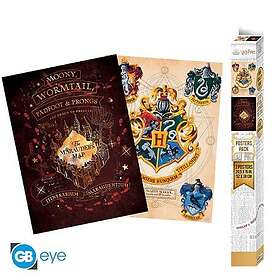 ABYstyle HARRY POTTER Set 2 Chibi Posters Crest & Marauders (52x38)