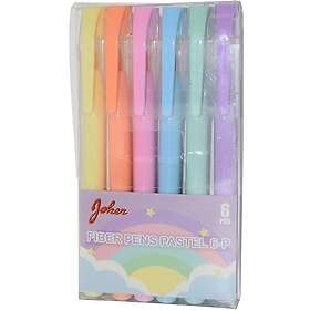 Tuschpenna Pastellfärger 6-pack