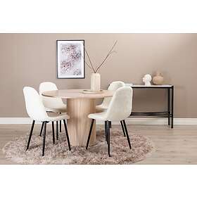 Venture Home Bianca Matgrupp 110 cm Rund med 4 Polar stolar Svart Matgrupper Vit,Svart