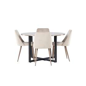 Venture Home Durango Matgrupp 120 cm Rund med 4 Night Stolar Valnöt Matgrupper B