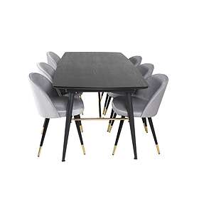 Venture Home Gold Matgrupp Förlängningsbar 180-220 cm Rektangulär med 6 Velvet s