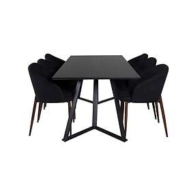 Venture Home Marina Matgrupp 180 cm Rektangulär med 6 Arch stolar Svart Matgrupper