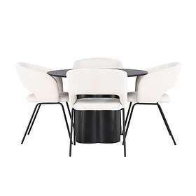 Venture Home Olivia Matgrupp 110 cm Rund med 4 Day Stolar Svart Matgrupper Vit,S