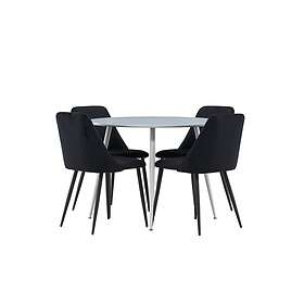 Venture Home Plaza Matgrupp 100 cm Rund med 4 Night stolar Grå/Svart Matgrupper 