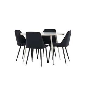 Venture Home Plaza Matgrupp 120 cm Rund med 4 Night stolar Beige/Svart Matgruppe