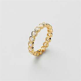 Safira Bezel Heart Ring
