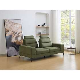 Vente Unique Canapé 3 places en tissu texturé vert dossier avance-recule UDALIO