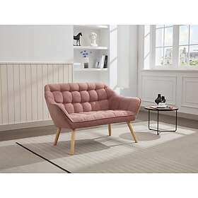 Vente Unique Rose Canapé 2 places en tissu chiné CASERTA