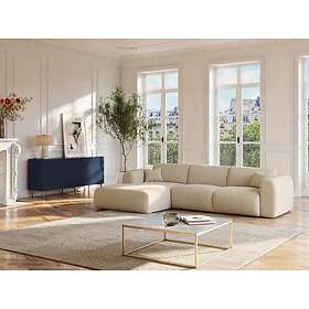Vente Unique Grand canapé d'angle gauche en tissu texturé beige POGNI de Maison Céphy