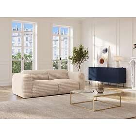 Vente Unique Canapé 3 places en velours côtelé grosses côtes beige POGNI Maison de Céphy