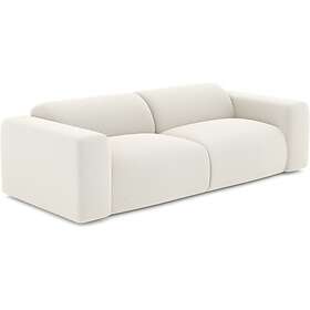 Vente Unique Canapé 4 places en tissu bouclette blanc POGNI Maison de Céphy