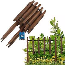 Kotarbau Mini Cloture Bois de Jardin Marron 185 cm