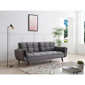 Vente Unique Canapé 3 places convertible clic-clac en velours gris GULCAN