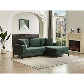 Vente Unique Canapé d'angle réversible en tissu texturé vert JAMOLO