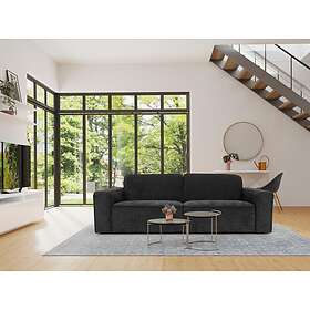 Vente Unique Canapé 3 places en tissu anthracite MINATA