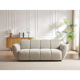 Vente Unique Canapé 3 places en tissu beige effet matelassé JULORI