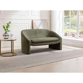 Vente Unique Canapé 2 places en tissu vert OSSANA