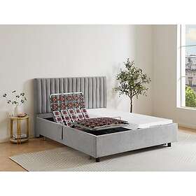 Vente Unique Lit électrique de relaxation déco tout plots matelas mémoire de forme 2 x 80 x 200 cm Tissu Gris SASORA de DREAMEA