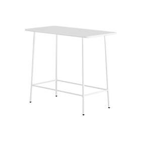 Mylia MIRMANDE Table haute de jardin L.120 cm en métal Blanc